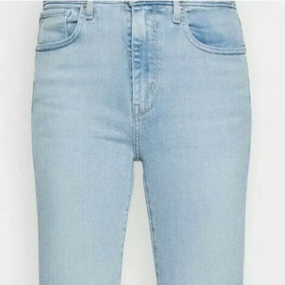 Levi's 721 Jeans 30 High Rise Waist Skinny Distressed Light Wash Denim Raw Hem - Picture 6 of 11